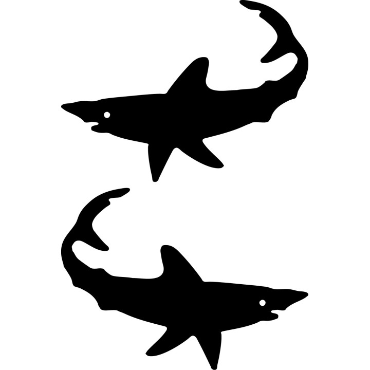 Great White Shark Stickers – Sea Life Decals (2-Pack)