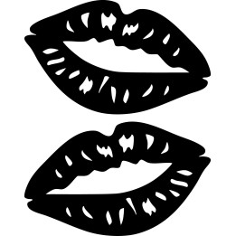 Lips Kiss Stickers – Kiss Mark Mouth Decals (2-Pack)