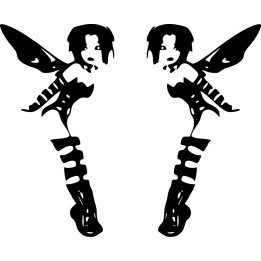 Goth Fairy Stickers – Dark Fantasy Fairy Decals (2-Pack)