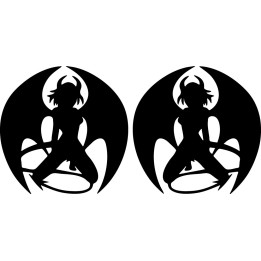 Devil Girl Stickers – Demon Pin-Up Silhouette Decals (2-Pack)
