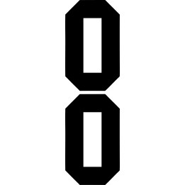 Buy Set Of 2 Number 0 Usa S Decal Sticker Online