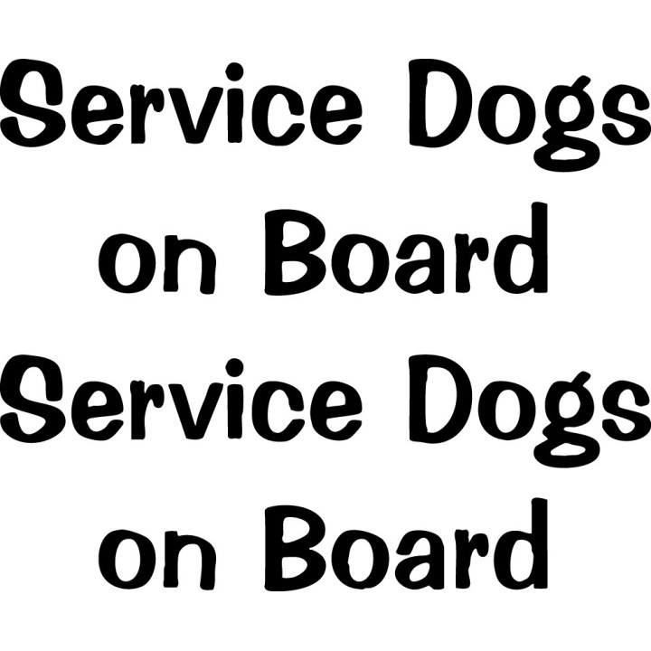 Buy Service Dogs On Board Wall Vinyl Decal Sticker Online