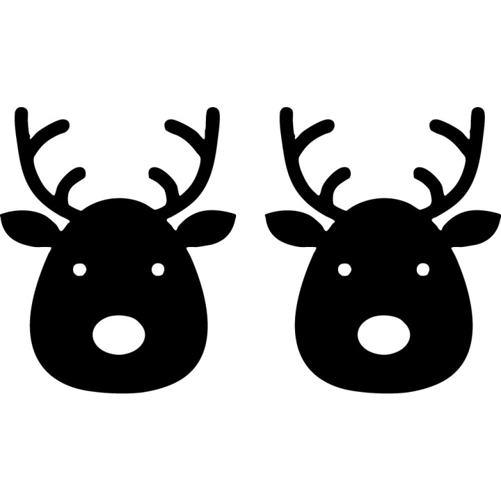 Reindeer Christmas Stickers – Rudolf Holiday Decals (2-Pack)