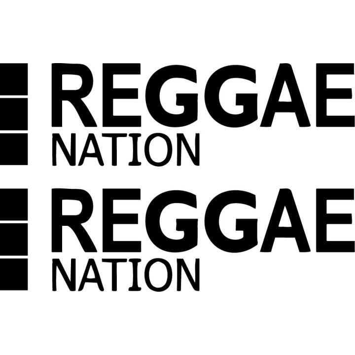 Reggae Nation Stickers – Rastafarian Jamaica Decals (2-Pack)