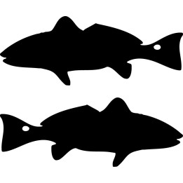 Red Drum Fish Stickers – Redfish Decals (2-Pack)