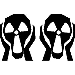 Radioactive Scream Stickers – Nuclear Horror Decals (2-Pack)