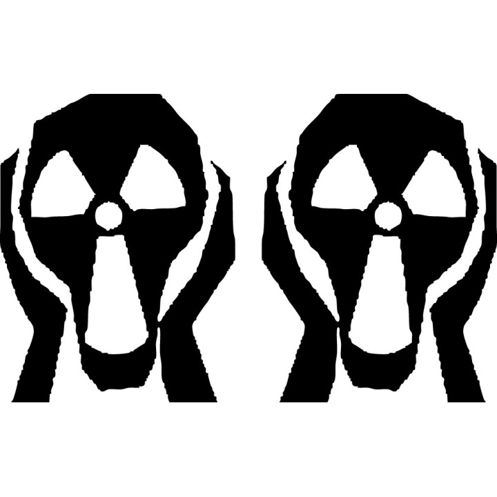 Radioactive Scream Stickers – Nuclear Horror Decals (2-Pack)