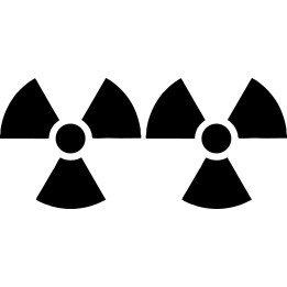Radioactive Symbol Stickers – Nuclear Hazard Decals (2-Pack)