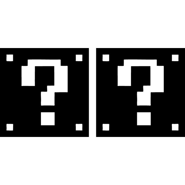 Super Mario ? Block Stickers – 8-Bit Gaming Decals (2-Pack)