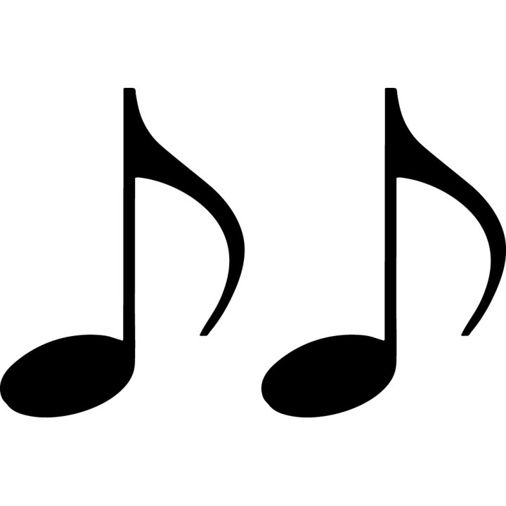 Music Note Stickers – Quaver Musical Symbol Decals (2-Pack)