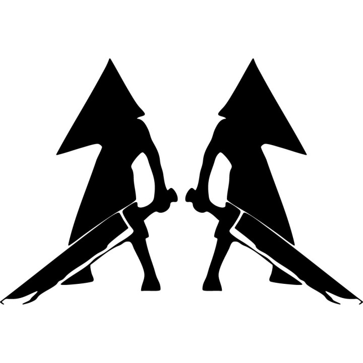 Pyramid Head Silent Hill Stickers – SH2 Decals (2-Pack)
