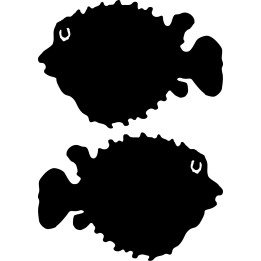 Puffer Fish Stickers – Blowfish Sea Life Decals (2-Pack)