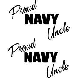 Proud Navy Uncle Stickers – USN Military Decals (2-Pack)