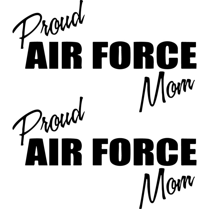 Proud Air Force Mom Stickers – USAF Military Decals (2-Pack)