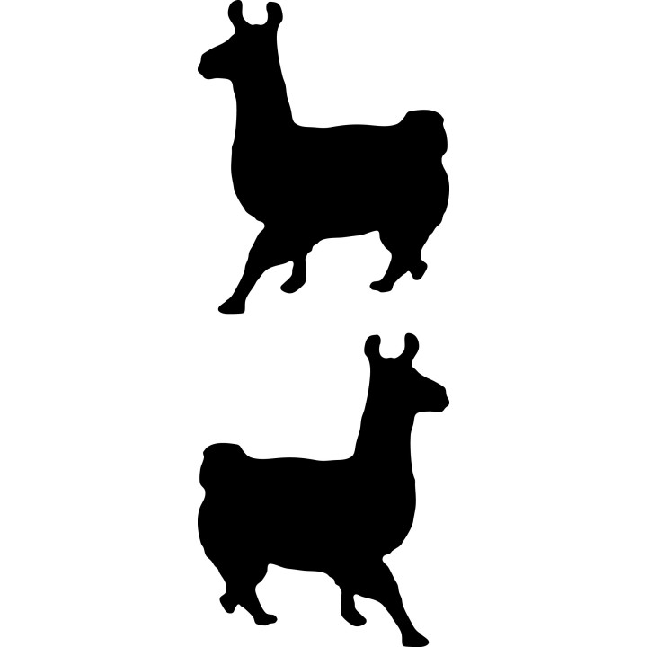 Llama Stickers – Farm Animal Silhouette Decals (2-Pack)