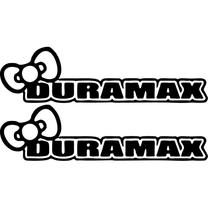 Buy Duramax Girly Logo With Bow Decal Sticker Online