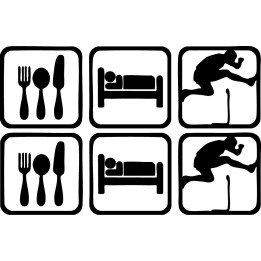 Buy Eat Sleep Hurdling Men Sticker Online