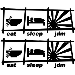 Buy Eat Sleep Jdm Rising Sun Japanese 1 Sticker Online