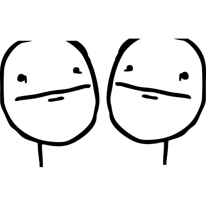 Poker Face Meme Stickers – Rage Comic Decals (2-Pack)