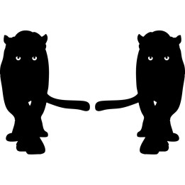 Black Panther Silhouette Stickers – Big Cat Decals (2-Pack)