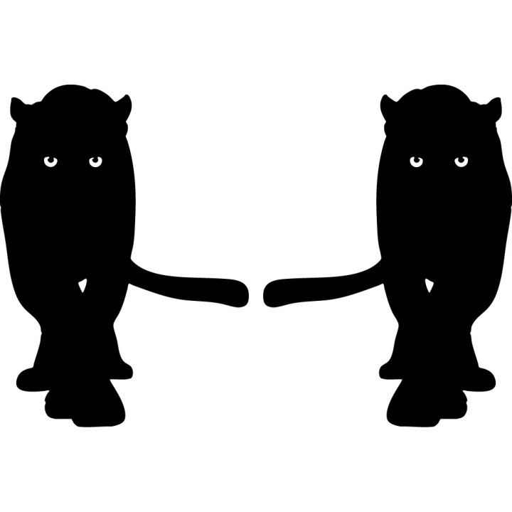 Black Panther Silhouette Stickers – Big Cat Decals (2-Pack)