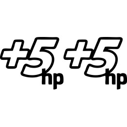 Buy Plus 5 Horsepower Decal Sticker Online