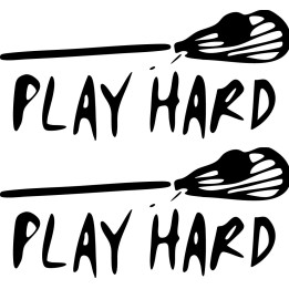 Buy Play Hard Lacrosse Lax Vinyl Decal Sticker Online