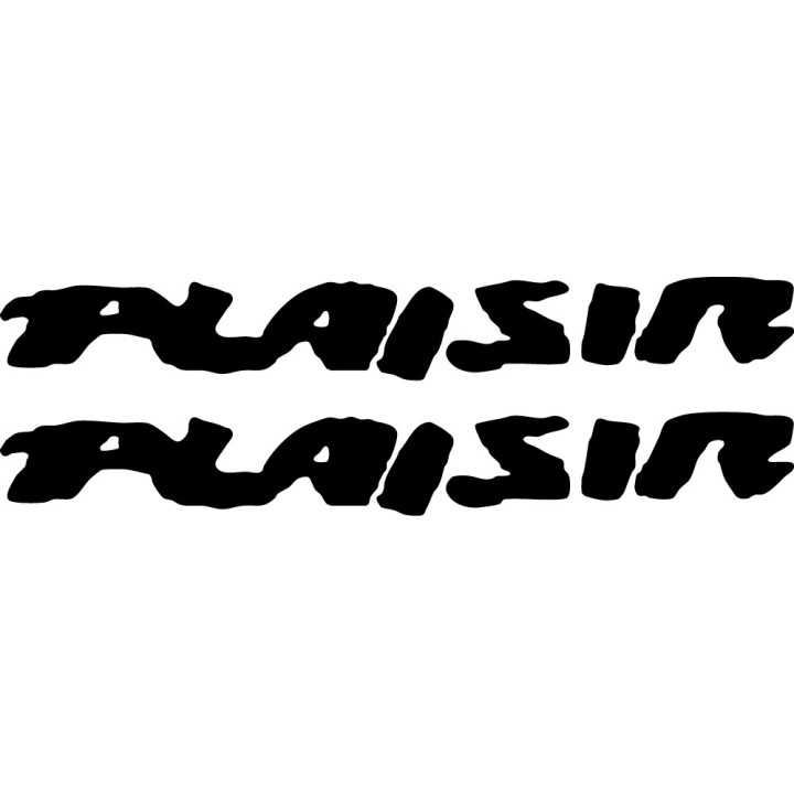Plaisir Stickers – Vinyl Script Decals (2-Pack)
