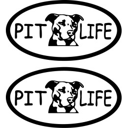 Buy Pit Life Pitbull Dog Vinyl Decal Sticker Online