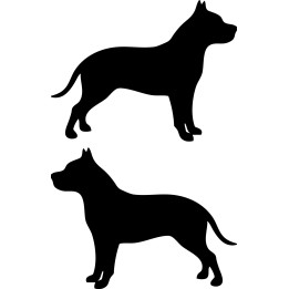 Buy Pitbull Silhouette Decal Sticker Online