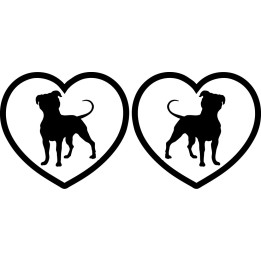 Buy Pitbull In Heart V1 Decal Sticker Online