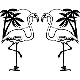 Buy Pink Flamingos Decal Sticker Online