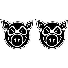 Pig Wheels Stickers – Skateboard Decals (2-Pack)