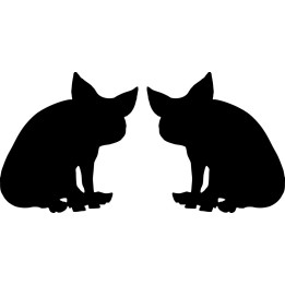 Pig Silhouette Stickers – Farm Animal Decals (2-Pack)