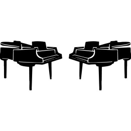 Grand Piano Stickers – Pianist Music Decals (2-Pack)