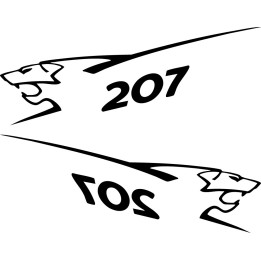Buy Peugeot 207 Lion Gauche Vinyl Decal Sticker Online