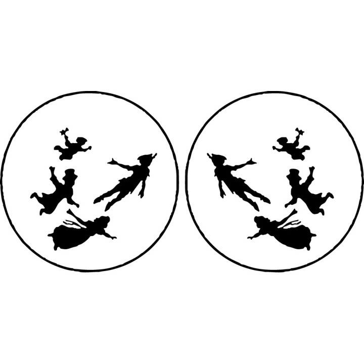 Peter Pan Flying Stickers – Neverland Decals (2-Pack)