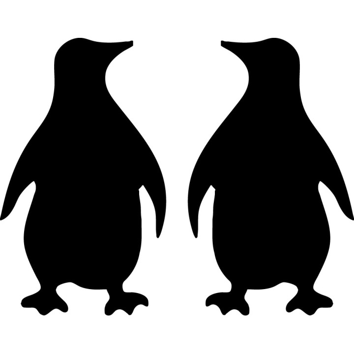 Buy Penguinilhouette Cute Door Family Vinyl Decal Sticker Online