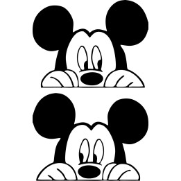 Peeping Mickey Mouse Stickers – Disney Decals (2-Pack)
