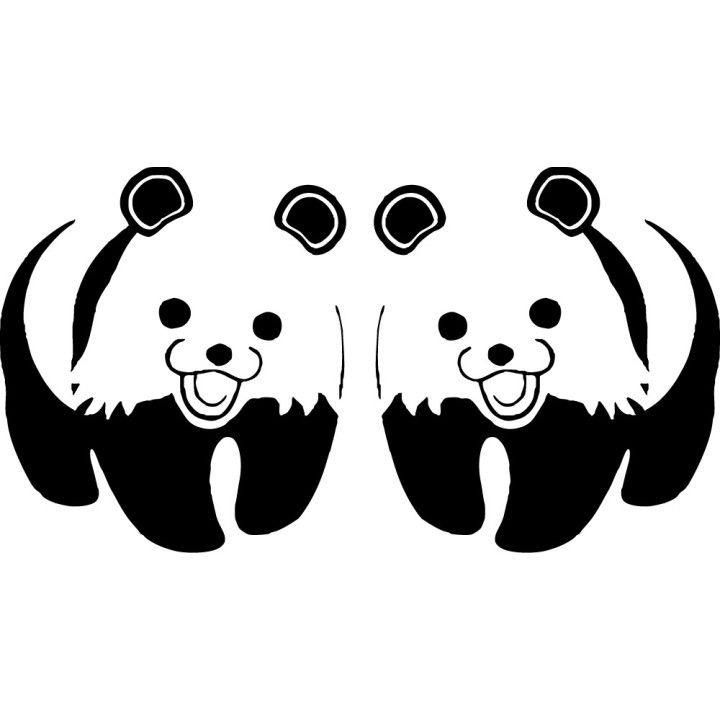 Pedobear Panda Stickers – Meme Bear Decals (2-Pack)