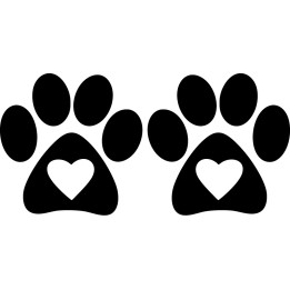 Buy Paw With Heart Vinyl Decal Sticker Online