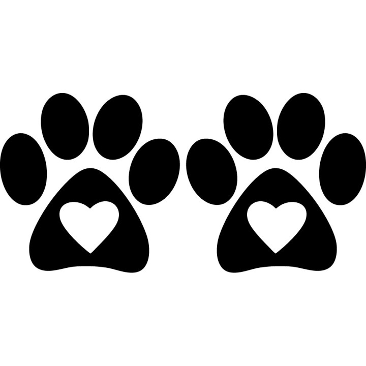 Buy Paw With Heart Vinyl Decal Sticker Online