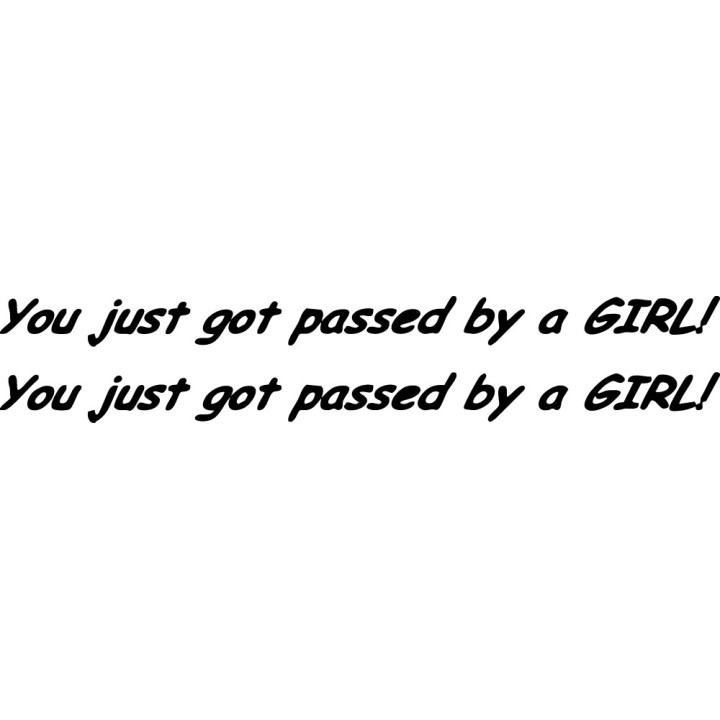 Buy Passed By Girl 3 Vinyl Decal Sticker Online