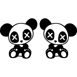 Drunk Panda Bear Stickers – Funny JDM Decals (2-Pack)