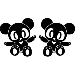 Kawaii Panda Bear Stickers – JDM Anime Decals (2-Pack)