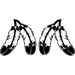 Buy Pair Of Native American Feathers Vinyl Decal Sticker Online