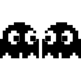 Pac-Man Ghost Stickers – 8-Bit Arcade Decals (2-Pack)