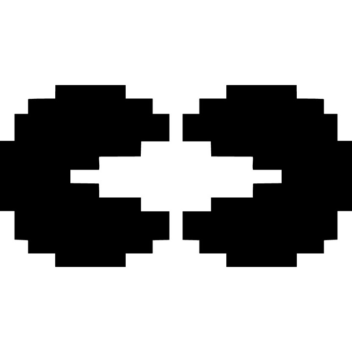 Pac-Man 8-Bit Stickers – Retro Arcade Decals (2-Pack)