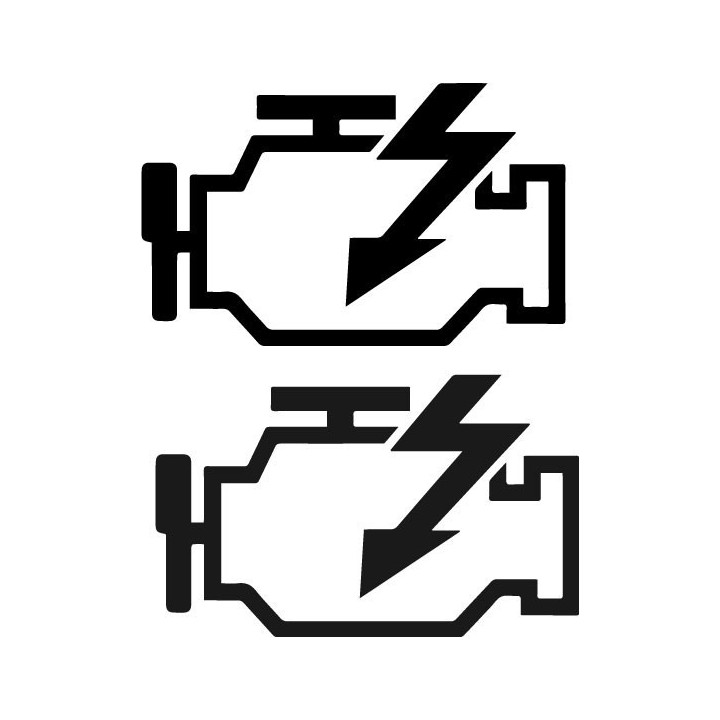 Check Engine Light Stickers – Funny Car Decals (2-Pack)