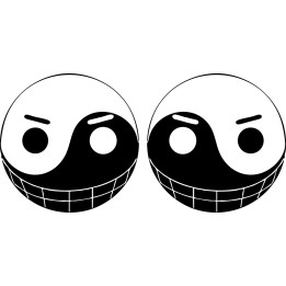 One Piece Yin Yang Jolly Roger Stickers – Luffy (2-Pack)